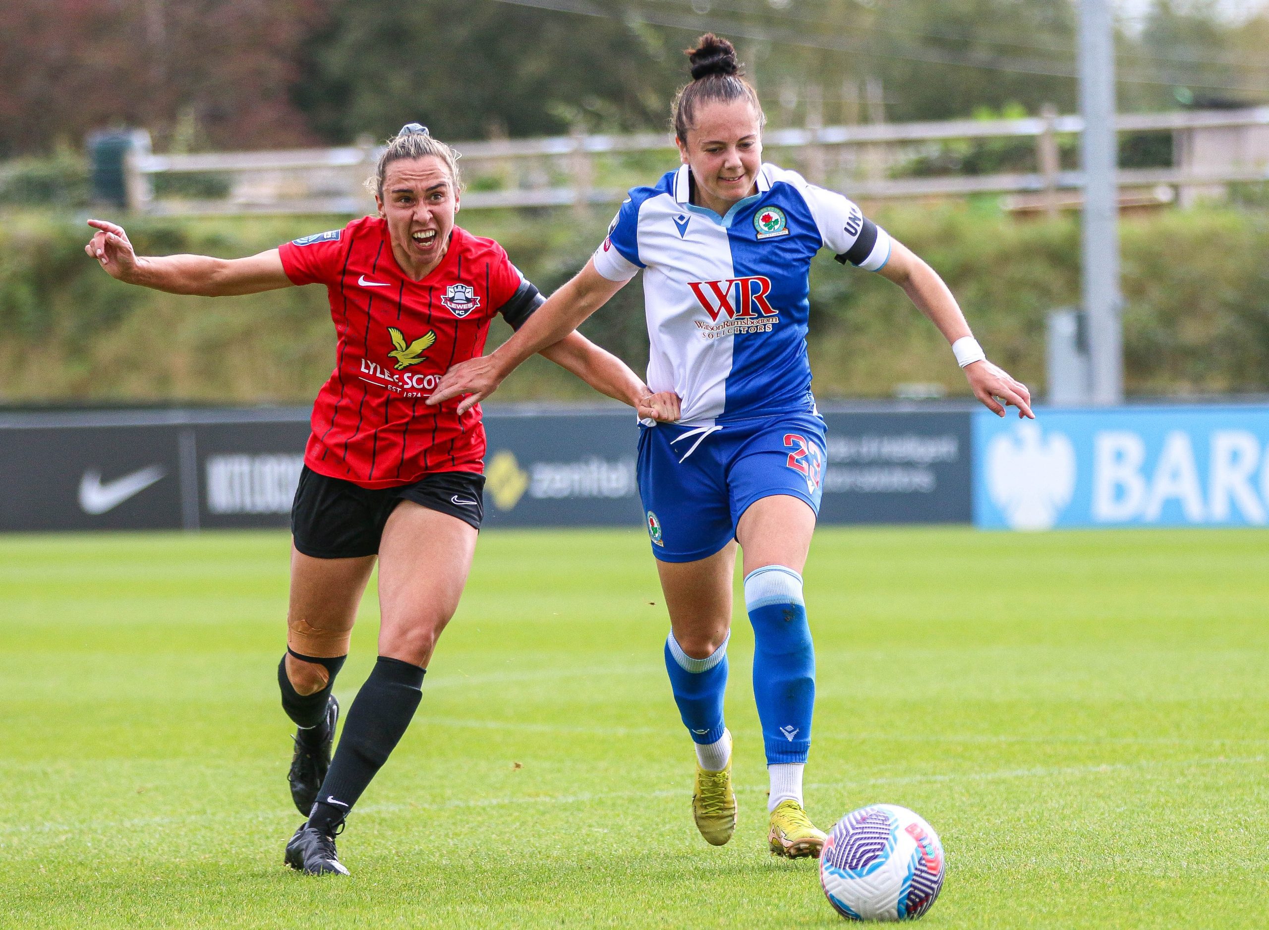 Georgia Walters playing for Blackburn Women who have withdrawn from the WSL over funding.